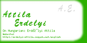 attila erdelyi business card